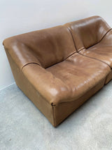 De Sede DS-46 Büffel Leder Modular Sitzgruppe Sessel & Sofa, Schweiz 1970er