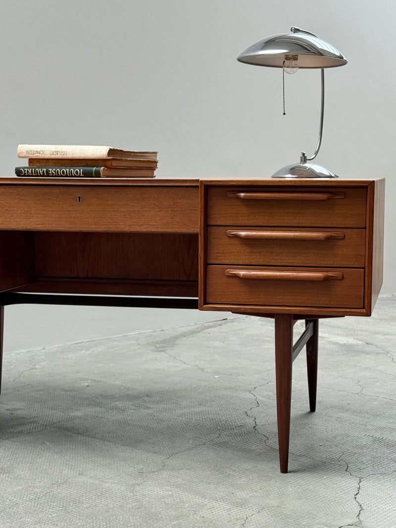 HEINRICH RIESTENPATT RT200 DESK TEAK WOOD, GERMANY 1960s