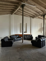 DE SEDE DS-600 „TATZELWURM“ SOFA BROWN LEATHER 24 PIECES, SWITZERLAND 1980s