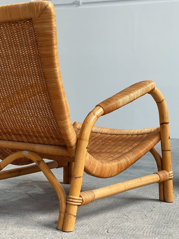 ARCO RATTAN BAMBOO ARMCHAIR, GERMANY 1960s