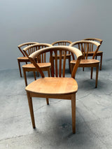 TEAM 7 DINING TABLE & 6 CHAIRS SOLID ALDER WOOD, AUSTRIA 1990s