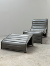 ERIC SIGFRID PERSSON FOR MÖBELKULTUR AB CHAISELONGUE LOUNGER LEATHER, SWEDEN 1970S