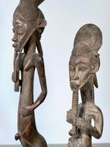 Figuren-Paar Baule Skulpturen Holz Elfenbeinküste Afrika