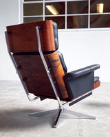 Lounge Chair No 1025a Artimeta + Ottoman Lounge Sessel Leder Holz