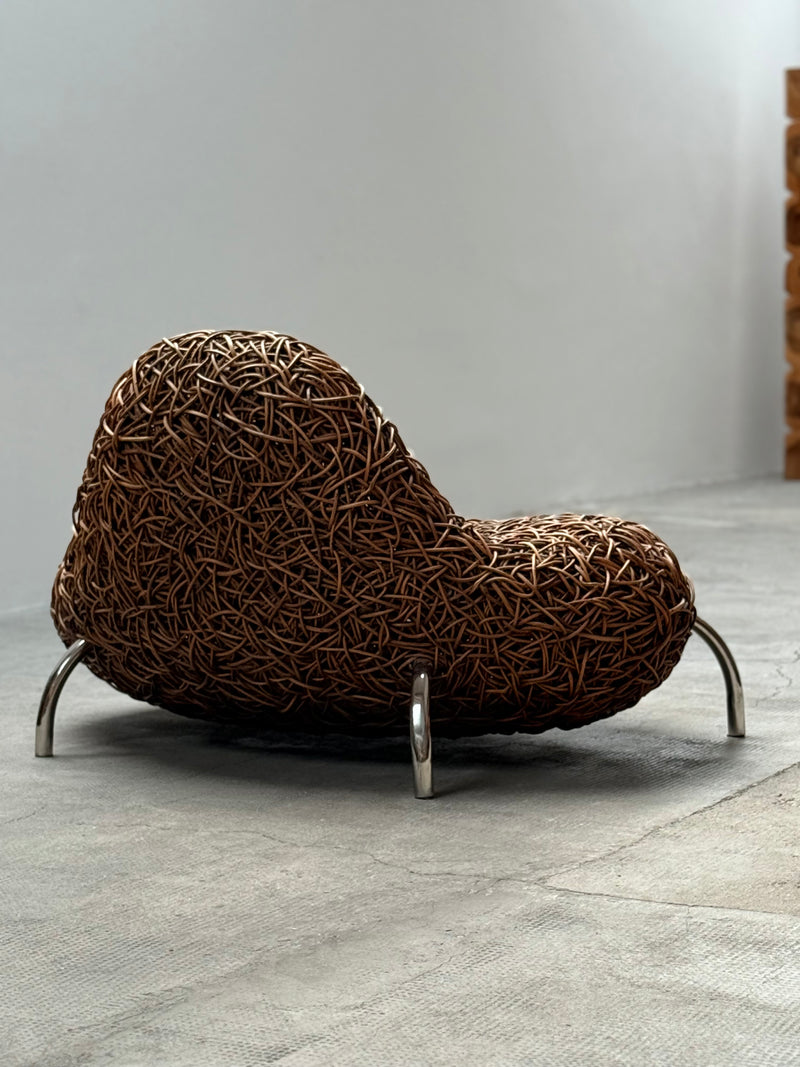 UDOM UDOMSRIANAN & PLANET 2001 RATTAN WICKER NEST CHAIR, THAILAND