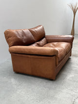 ROCHE BOBOIS ARMCHAIR & SOFA SET BUFFALO LEATHER, FRANCE 1970s