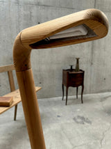 SCANDINAVIAN FLOOR LAMP SOLID PINE WOOD IM THE MANNER OF RAINER DAUMILLER, DENMARK 1970s