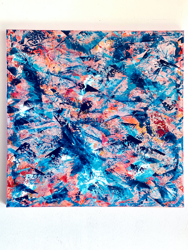 „TREASURES OF THE SEAS“ POWER OF LIGHTNESS 100x100cm