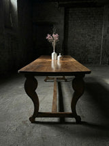 ANTIQUE FRENCH MONASTERY DINING TABLE NUTWOOD 325cm, 19th CENTURY