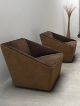 SET OF 2 ,CURVERT’ ARMCHAIRS BY JEHS & LAUB FOR COR