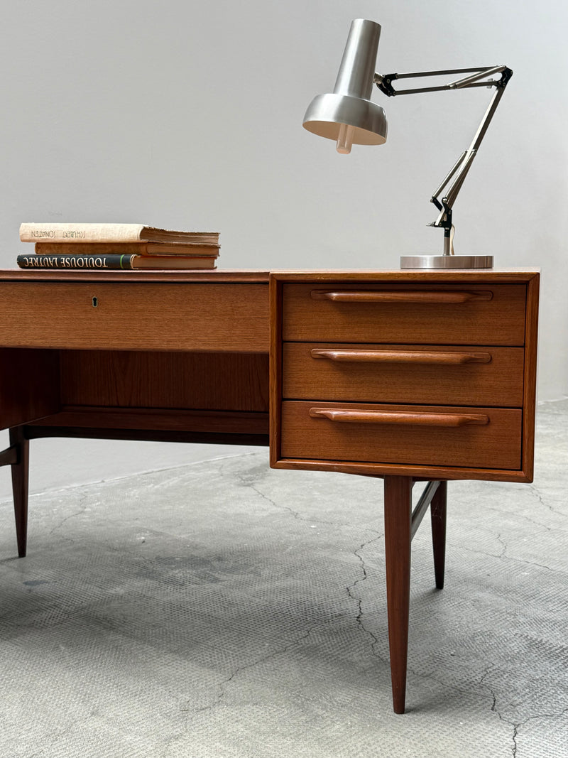 HEINRICH RIESTENPATT RT200 DESK TEAK WOOD, GERMANY 1960s