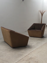 SEATING SET ARMCHAIR & SOFA ‚CURVERT‘ BY JEHS & LAUB FOR COR
