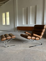 COR SINUS CANTILEVER LOUNGE CHAIR LEATHER CHROME PLATED STEEL, GERMANY 1970s
