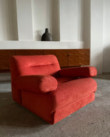 SET OF 2 JO OTTERPOHL FOR COR LOUNGE ARMCHAIRS RED & ORANGE, GERMANY 1960s