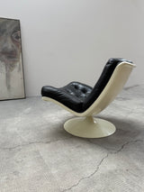GEOFFREY HARCOURT F976 SPACE AGE TULIP SWIVEL CHAIRS LEATHER, NETHERLANDS 1970s