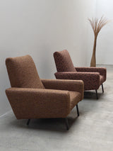 SET OF 2 PIERRE GUARICHE FOR AIRBORNE „G10“ ARMCHAIRS, FRANCE 1950s