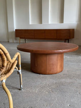 DE SEDE COFFEE TABLE COGNAC LEATHER, SWITZERLAND 1970s