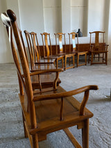 DINING SET TABLE & 8 CHAIRS SOLID WOOD CHINA 1960s
