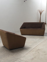 SEATING SET ARMCHAIR & SOFA ‚CURVERT‘ BY JEHS & LAUB FOR COR
