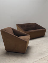 SEATING SET ARMCHAIR & SOFA ‚CURVERT‘ BY JEHS & LAUB FOR COR