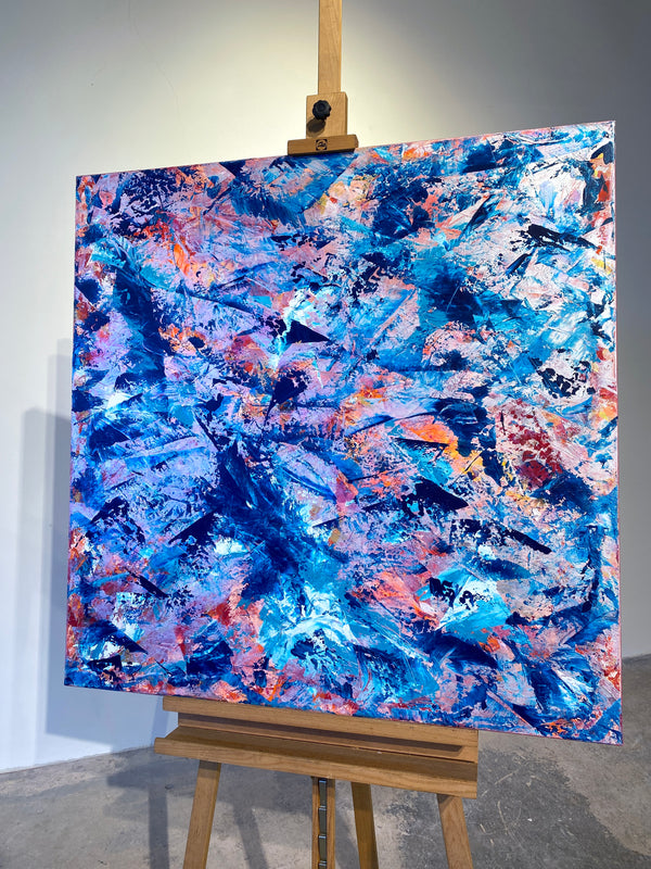 „TREASURES OF THE SEAS“ POWER OF LIGHTNESS 100x100cm