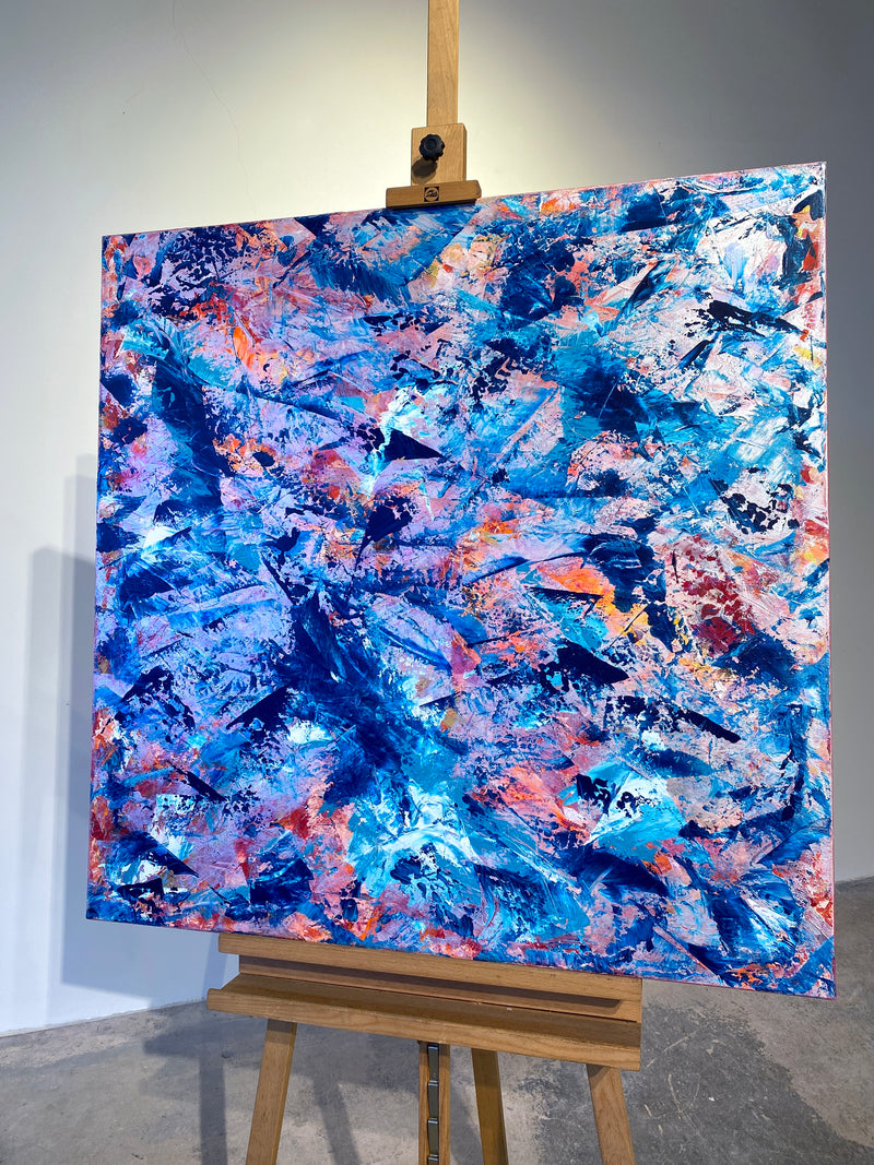 „TREASURES OF THE SEAS“ POWER OF LIGHTNESS 100x100cm