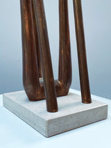 PROF. ANSELMO OBLETTER BRONZE SCULPTURE STYLIZED FEMALE NUDE