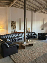 DE SEDE DS-600 „TATZELWURM“ / „SNAKE“ SECTIONAL SOFA MOCHA BROWN LEATHER, SWITZERLAND 1980s