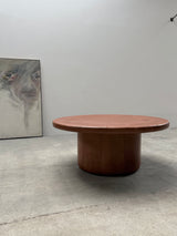 DE SEDE COFFEE TABLE COGNAC LEATHER, SWITZERLAND 1970s