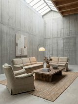CARL STRAUB SEATING GROUP WOOL ARMCHAIR & SOFA, GERMANY 1970s
