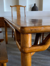 DINING SET TABLE & 8 CHAIRS SOLID WOOD CHINA 1960s