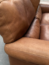 ROCHE BOBOIS ARMCHAIR & SOFA SET BUFFALO LEATHER, FRANCE 1970s