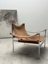 HANS KÖNECKE FOR TECTA D99 ARMCHAIR IN CHROMED STEEL & SUEDE, GERMANY 1960s