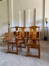 DINING SET TABLE & 8 CHAIRS SOLID WOOD CHINA 1960s