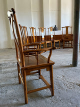 DINING SET TABLE & 8 CHAIRS SOLID WOOD CHINA 1960s