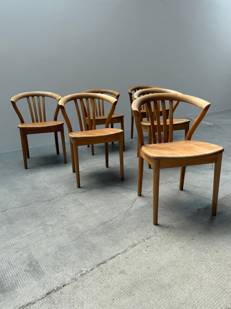 TEAM 7 DINING TABLE & 6 CHAIRS SOLID ALDER WOOD, AUSTRIA 1990s