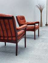 SET OF 2 GUNNAR KENTEMO FOR GÖTE-MÖBLER NÄSSJÖ / G-MÖBLER ARMCHAIRS, SWEDEN 1960S