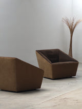 SET OF 2 ,CURVERT’ ARMCHAIRS BY JEHS & LAUB FOR COR