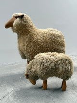 HANNS-PETER KRAFFT FOR MEIER SHEEP, WOOD GENUINE SHEEPSKIN, GERMANY 1970s