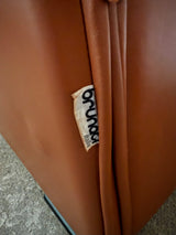 SET OF 2 „THERA“ ARMCHAIRS BY AMMANNATI & VITELLI FOR BRUNATI IN COGNAC LEATHER, ITALY 1980s