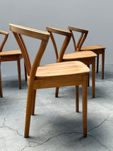 TEAM 7 DINING TABLE & 6 CHAIRS SOLID ALDER WOOD, AUSTRIA 1990s