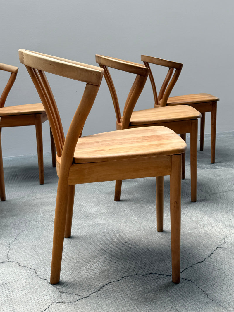 TEAM 7 DINING TABLE & 6 CHAIRS SOLID ALDER WOOD, AUSTRIA 1990s