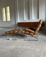 COR SINUS CANTILEVER LOUNGE CHAIR LEATHER CHROME PLATED STEEL, GERMANY 1970s