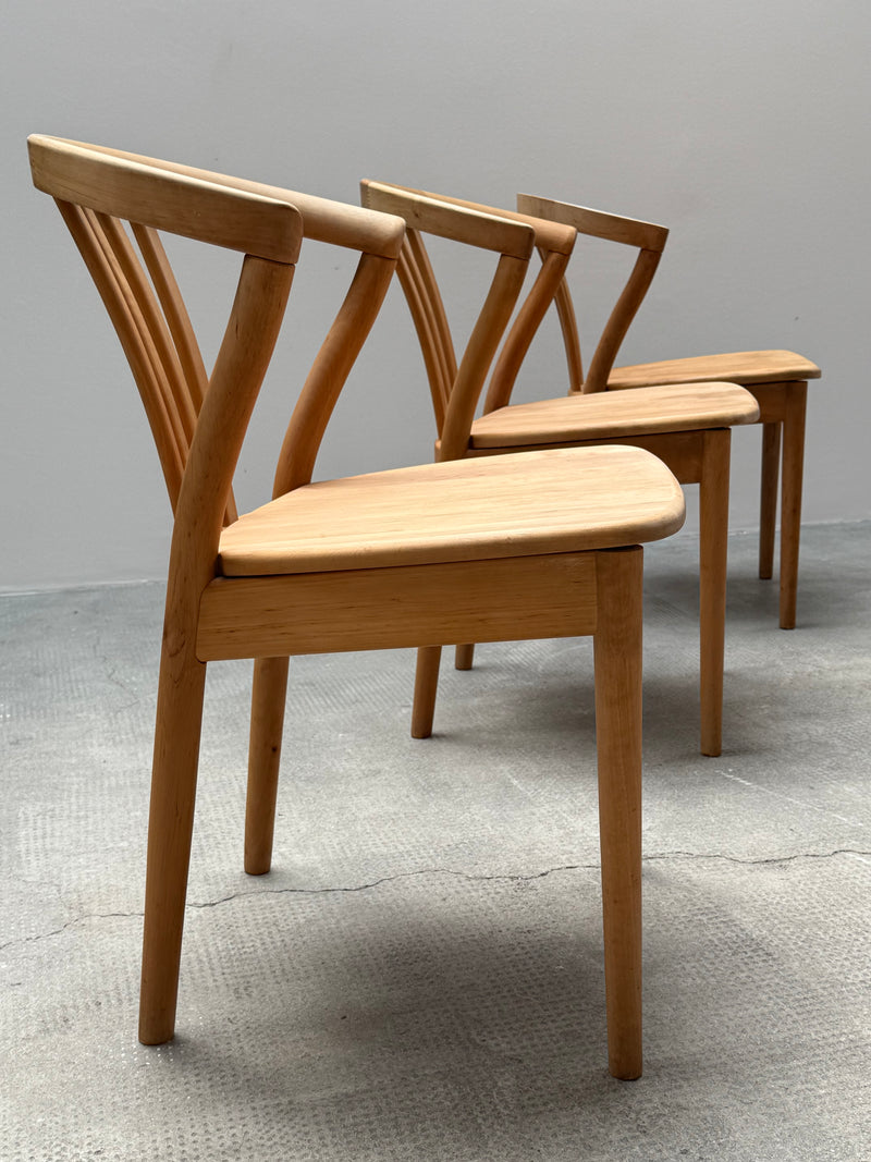 TEAM 7 DINING TABLE & 6 CHAIRS SOLID ALDER WOOD, AUSTRIA 1990s