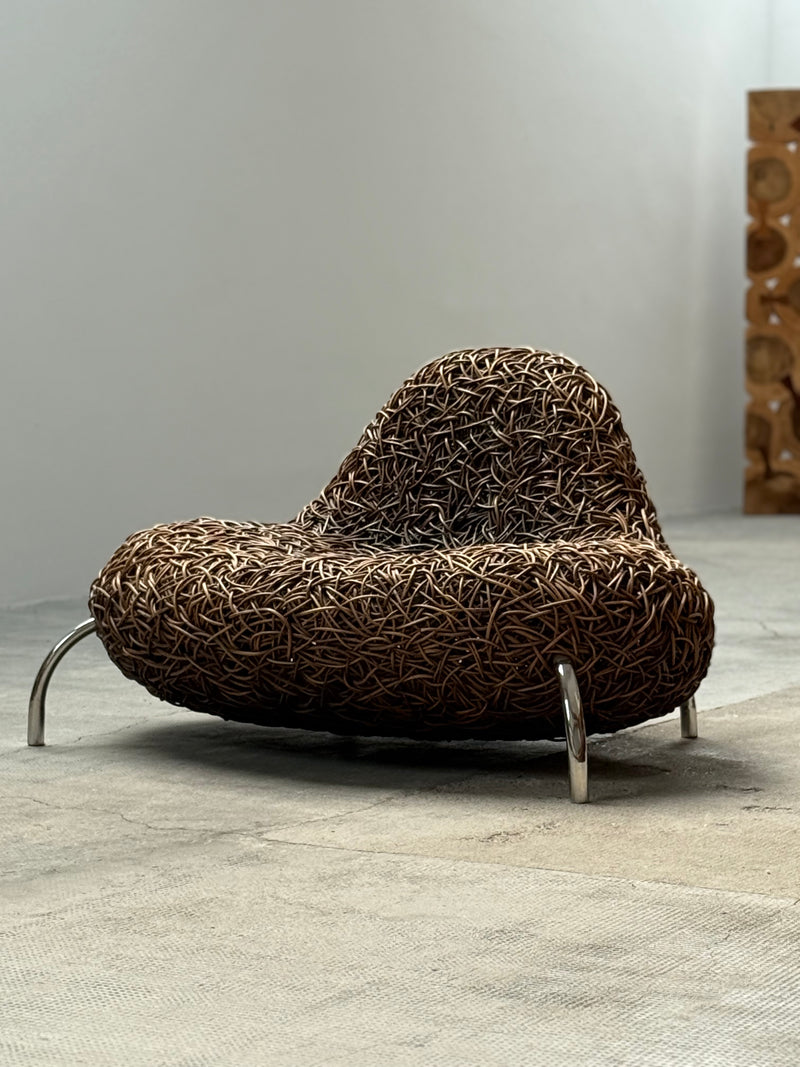 UDOM UDOMSRIANAN & PLANET 2001 RATTAN WICKER NEST CHAIR, THAILAND