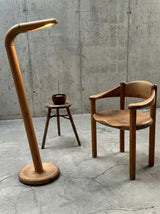 SCANDINAVIAN FLOOR LAMP SOLID PINE WOOD IM THE MANNER OF RAINER DAUMILLER, DENMARK 1970s