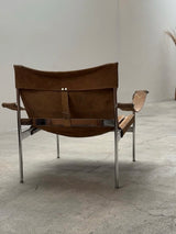 HANS KÖNECKE FOR TECTA D99 ARMCHAIR IN CHROMED STEEL & SUEDE, GERMANY 1960s