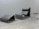 ERIC SIGFRID PERSSON FOR MÖBELKULTUR AB CHAISELONGUE LOUNGER LEATHER, SWEDEN 1970S