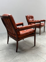 SET OF 2 GUNNAR KENTEMO FOR GÖTE-MÖBLER NÄSSJÖ / G-MÖBLER ARMCHAIRS, SWEDEN 1960S