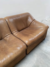 De Sede DS-46 Büffel Leder Modular Sitzgruppe Sessel & Sofa, Schweiz 1970er